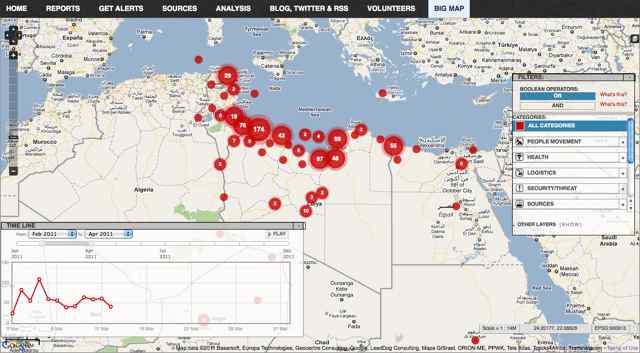 Lybia Crisis Map - Ushahidi